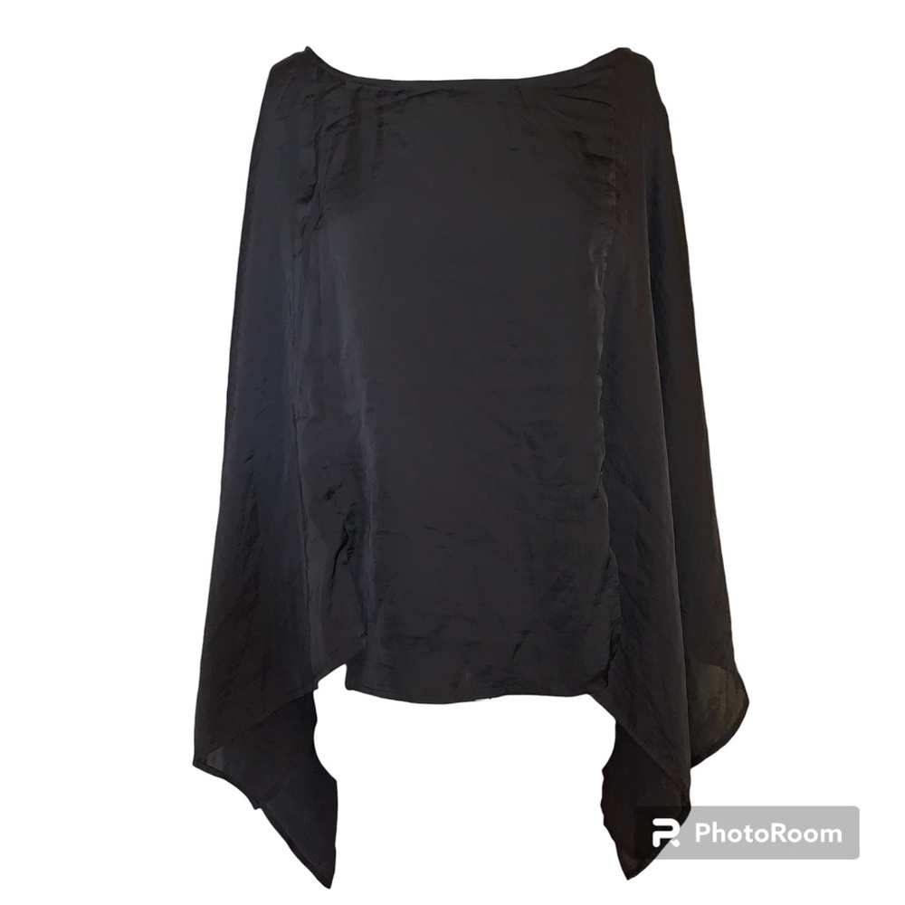 FYLO Satin Batwing Waterfall Cape Top Gothic Style